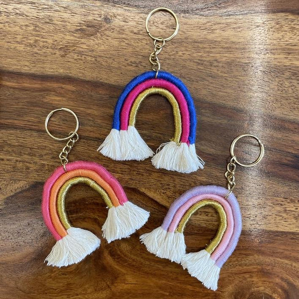 Buy Macrame Rainbow Keychain | Shop Verified Sustainable Travel Accessories on Brown Living™