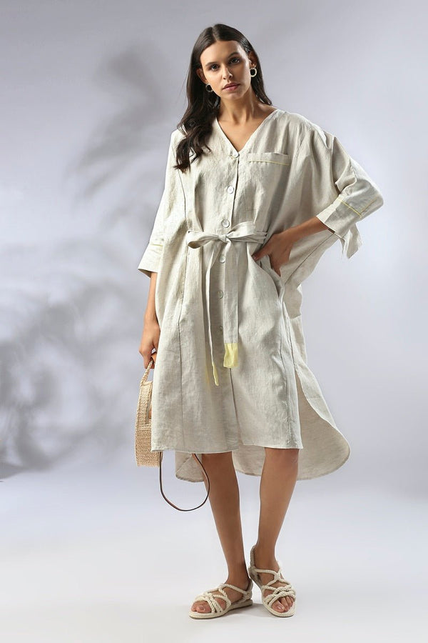 Mahogany Kimono Dress - Oatmeal | Verified Sustainable by Brown Living™