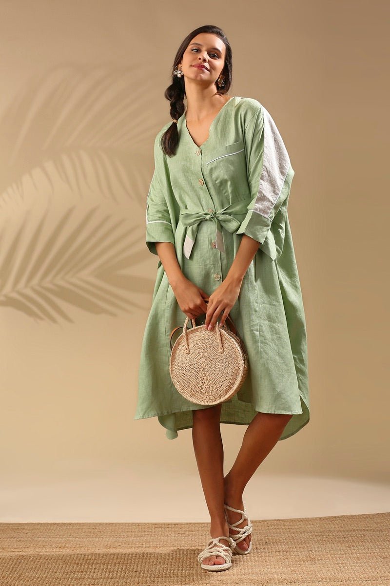 Buy Mahogany Kimono Dress - Sage Green | Shop Verified Sustainable Products on Brown Living