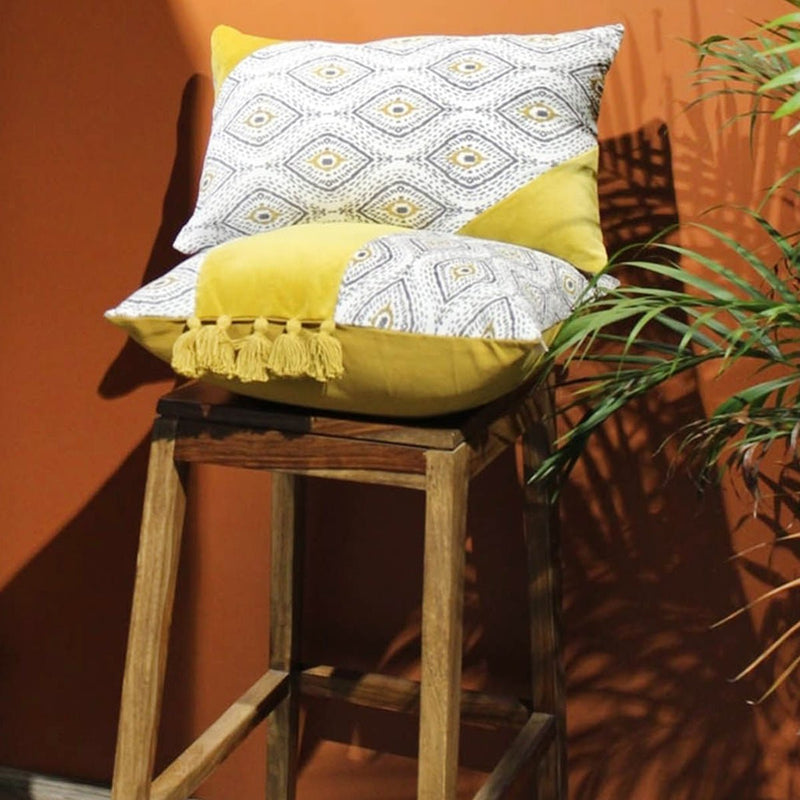 Buy Makhamalee Ocre Cushion Cover | Shop Verified Sustainable Covers & Inserts on Brown Living™