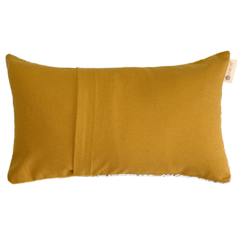 Buy Makhamalee Ocre Lumbar Cushion Cover | Shop Verified Sustainable Covers & Inserts on Brown Living™