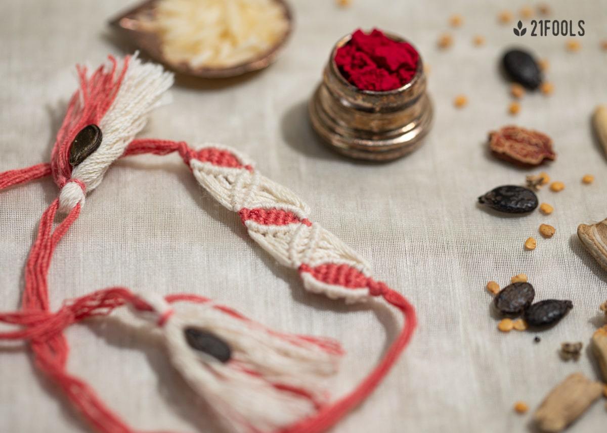 Malti - Eco - friendly Plantable Rakhi embedded with seeds – Rakhi on Brown Living™. SKU: 172 - 08476 - 21FO - 307. Img 7.