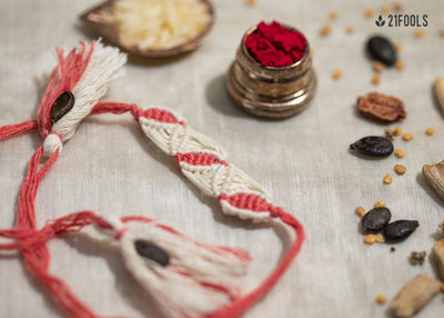 Malti - Eco - friendly Plantable Rakhi embedded with seeds – Rakhi on Brown Living™. SKU: 172 - 08476 - 21FO - 307. Img 7.