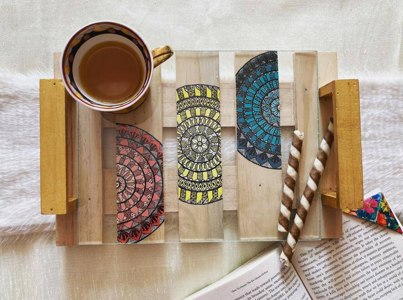 Buy Mandala Pinewood Tray | Shop Verified Sustainable Table Decor on Brown Living™