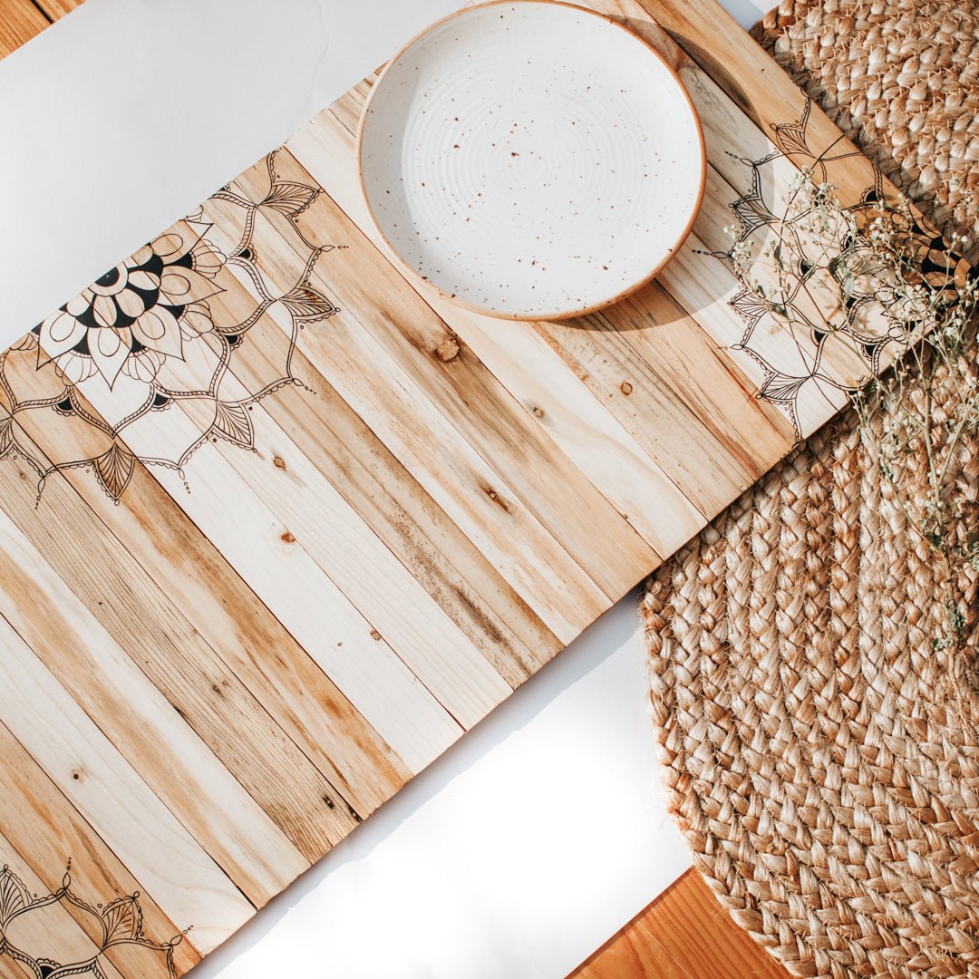 Mandala Wooden Table Runner | Foldable |Heat - Resistant | Verified Sustainable by Brown Living™