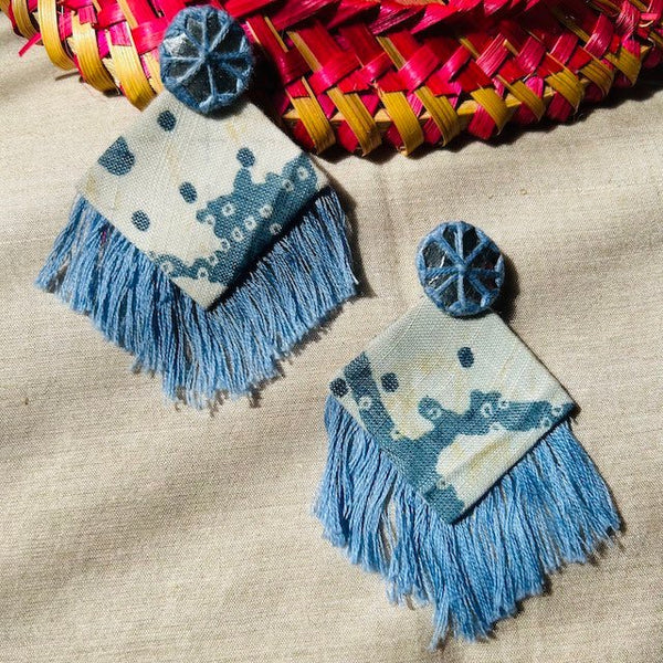 Buy Manohar- Upcycled Fabric Earrings | Handcrafted by Artisans | Shop Verified Sustainable Womens earrings on Brown Living™