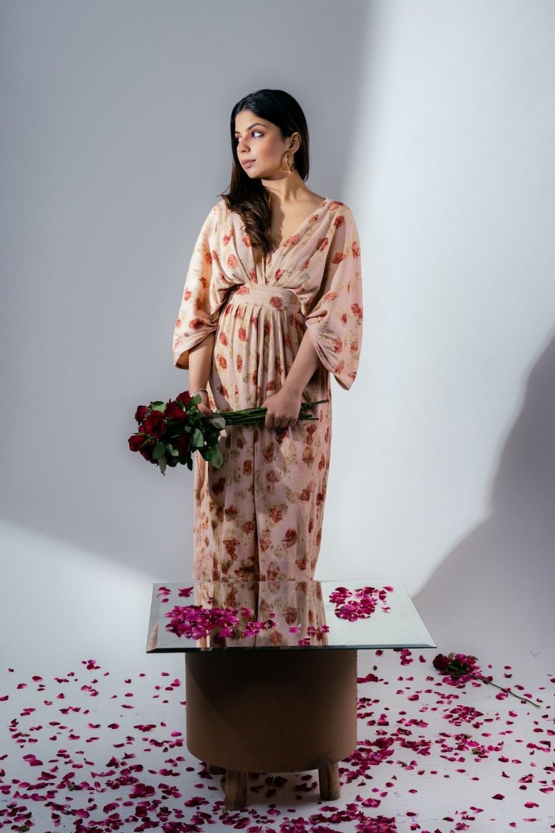 Buy Manuela Dress | Cotton Eco-Printed Kaftaan Style Dress | Shop Verified Sustainable Womens Dress on Brown Living™