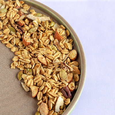 Maple - Cinnamon - Pecan Granola | Gluten Free Healthy and Snacking Granola – Cereal & Meusli on Brown Living™. SKU: TME - 02 - 250. Img 7.
