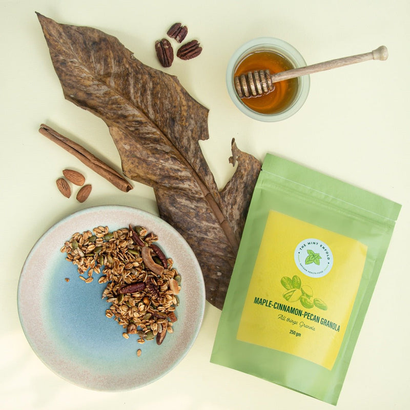 Buy Maple-Cinnamon-Pecan Granola | Gluten Free Healthy and Snacking Granola | Shop Verified Sustainable Cereal & Meusli on Brown Living™