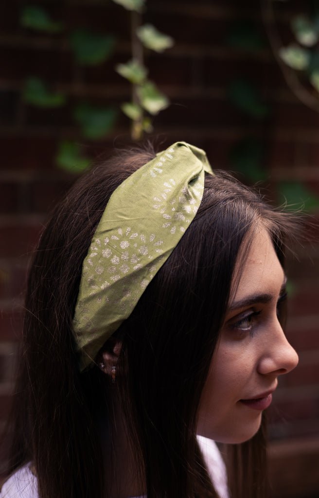 Maria Embroidered Soft Knot Headband | Verified Sustainable by Brown Living™