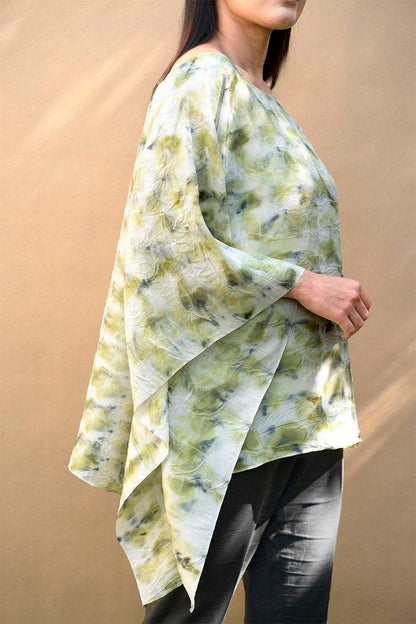 Marichi Eco Printed Silk Kaftan | Verified Sustainable by Brown Living™