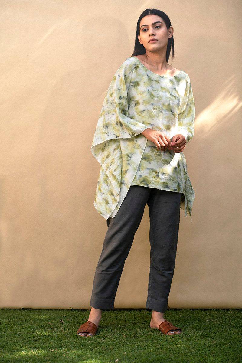 Marichi Eco Printed Silk Kaftan | Verified Sustainable by Brown Living™