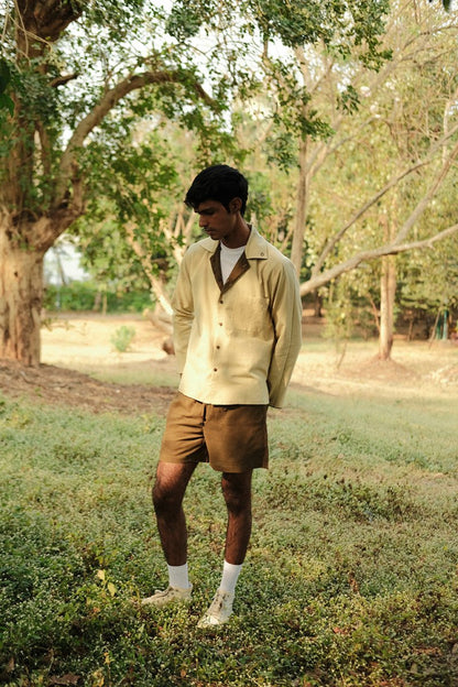 Marigold Reversible Shirt | Dyed with Marigolds | Verified Sustainable by Brown Living™