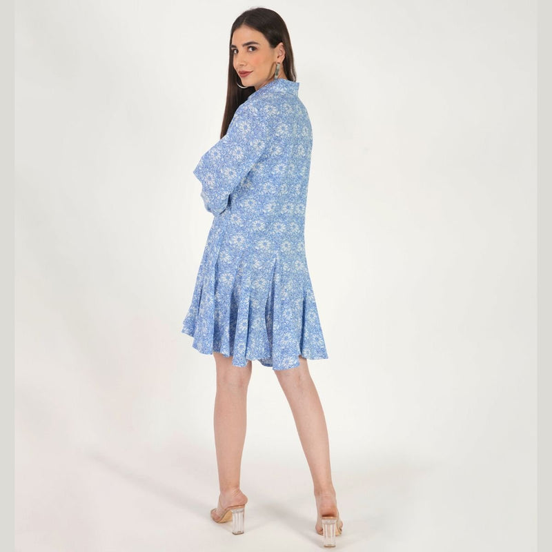 Buy Marina Dress | 100% Cotton Dress for Women | Blue | Shop Verified Sustainable Products on Brown Living
