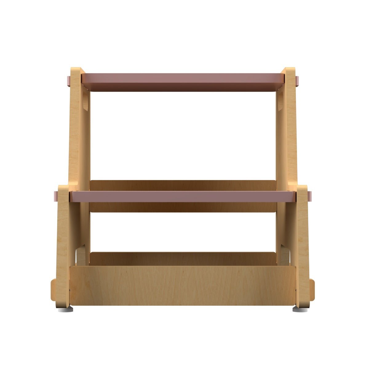 Maroon Apricot |Wooden Step Stool | Verified Sustainable by Brown Living™