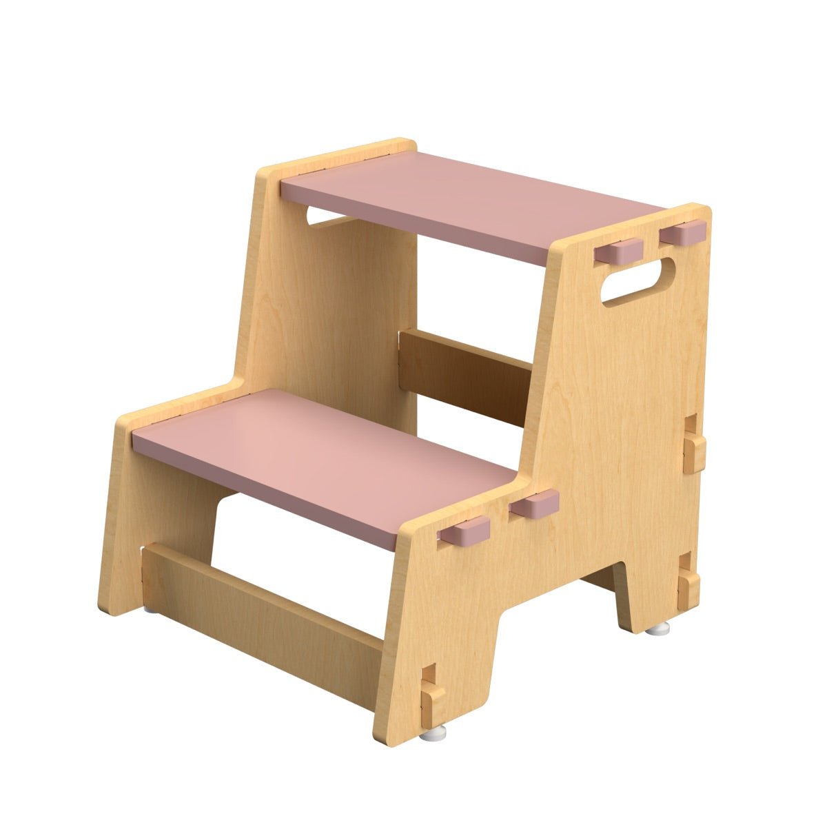 Maroon Apricot |Wooden Step Stool | Verified Sustainable by Brown Living™