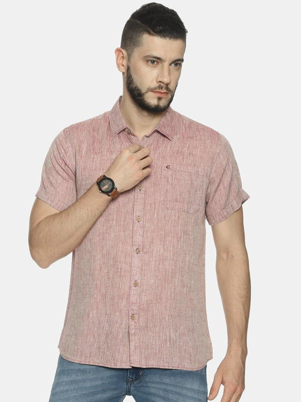 Buy Maroon Colour Slim Fit Hemp Casual Shirt | Shop Verified Sustainable Products on Brown Living