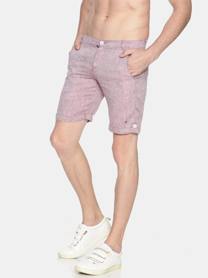 Buy Maroon Colour Slim Fit Hemp Shorts | Shop Verified Sustainable Mens Shorts on Brown Living™