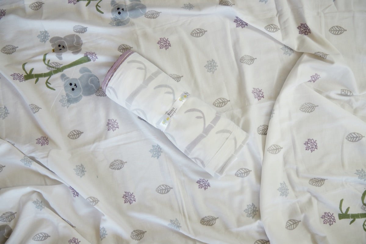 Single Dohar Blanket - K for Koala - Purple | Verified Sustainable by Brown Living™