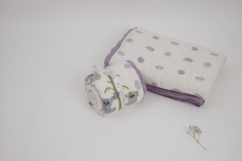 Buy Single Quilt- K for Koala- Purple | Shop Verified Sustainable Bed Linens on Brown Living™