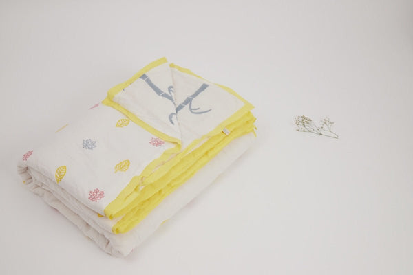 Buy Single Quilt - K for Koala - Yellow | Shop Verified Sustainable Bed Linens on Brown Living™