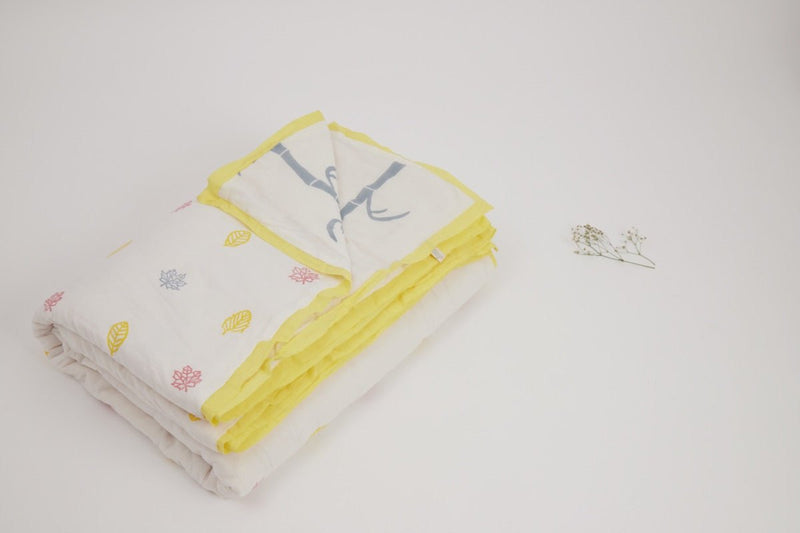 Buy Single Quilt - K for Koala - Yellow | Shop Verified Sustainable Bed Linens on Brown Living™