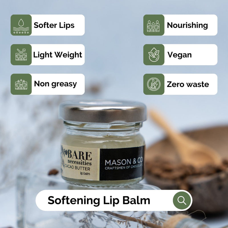 Buy Mason & Co x Bare Cocoa Butter Lip Balm | For Chapped Lips - 20g | Shop Verified Sustainable Lip Balms on Brown Living™