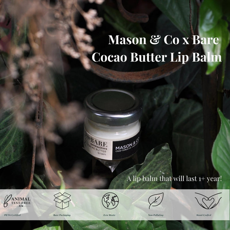 Buy Mason & Co x Bare Cocoa Butter Lip Balm | For Chapped Lips - 20g | Shop Verified Sustainable Lip Balms on Brown Living™