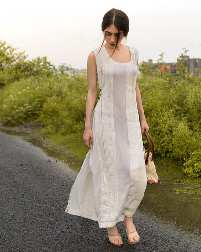 Matsya Dress - Off White | Verified Sustainable by Brown Living™