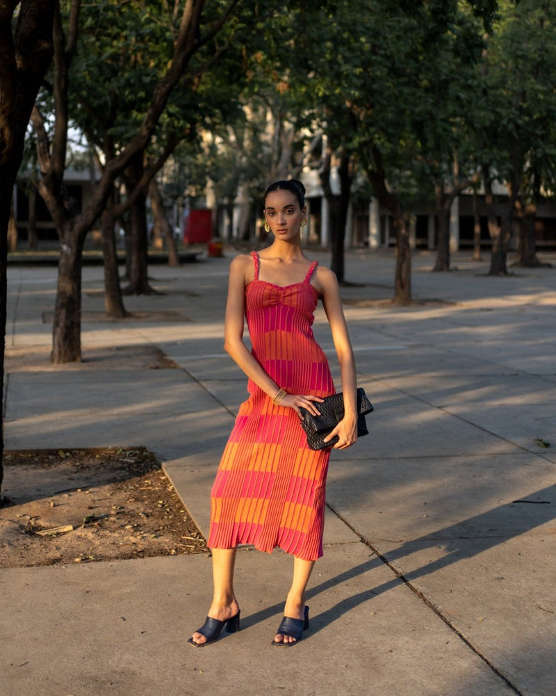 Buy Maya Dress - Pink and orange | Shop Verified Sustainable Womens Dress on Brown Living™