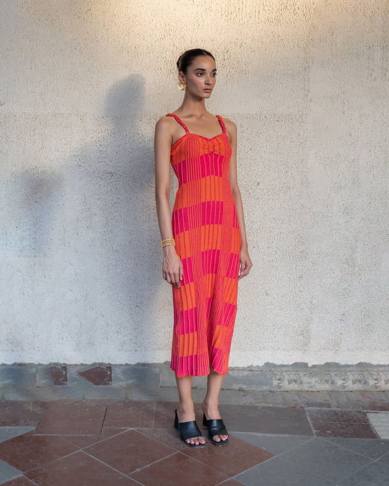 Buy Maya Dress - Pink and orange | Shop Verified Sustainable Products on Brown Living