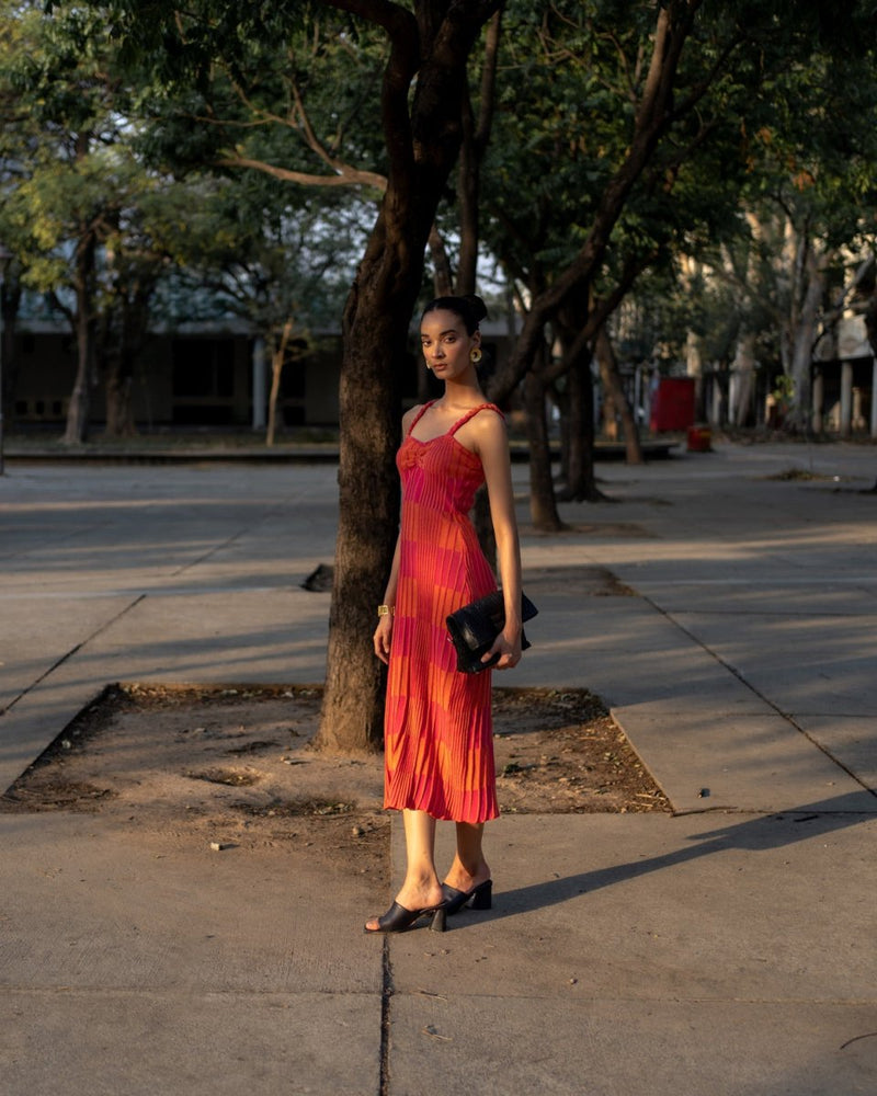 Buy Maya Dress - Pink and orange | Shop Verified Sustainable Womens Dress on Brown Living™
