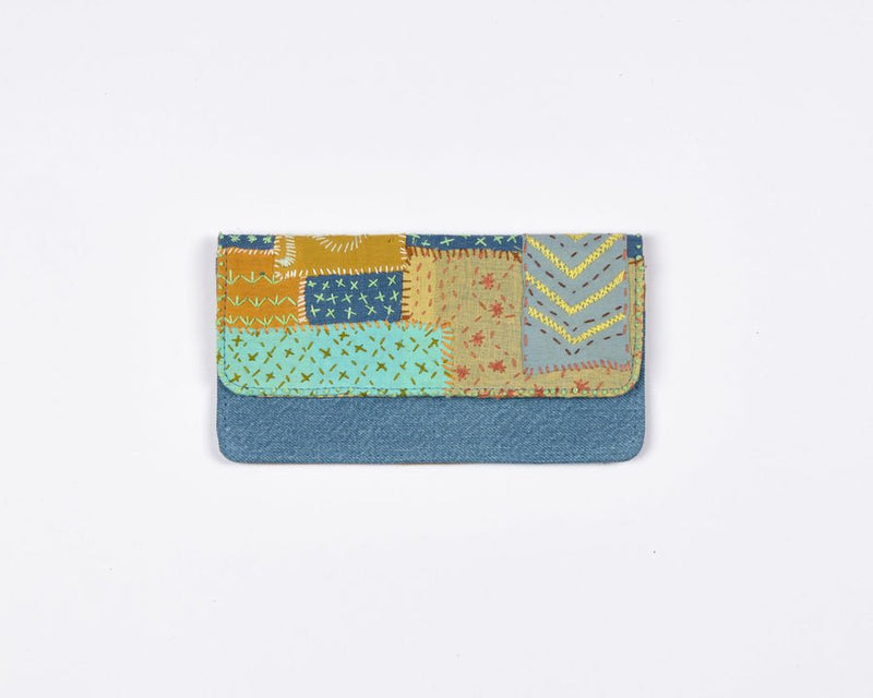 Buy Meadow Sashiko Wallet | Shop Verified Sustainable Products on Brown Living