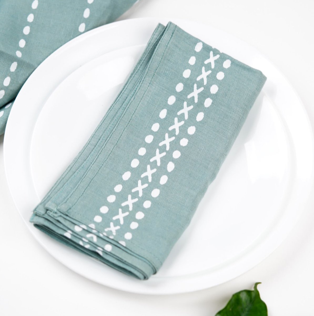 Meethu Hemp Napkins | Set of 2/4/6 | Block Printed | Verified Sustainable by Brown Living™