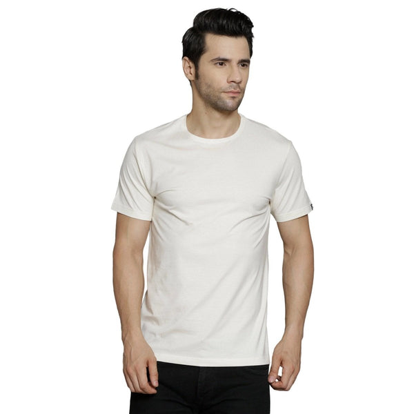 Buy Men's Bamboo Round Neck Half Sleeve Softest Ever T-Shirt White | Shop Verified Sustainable Products on Brown Living