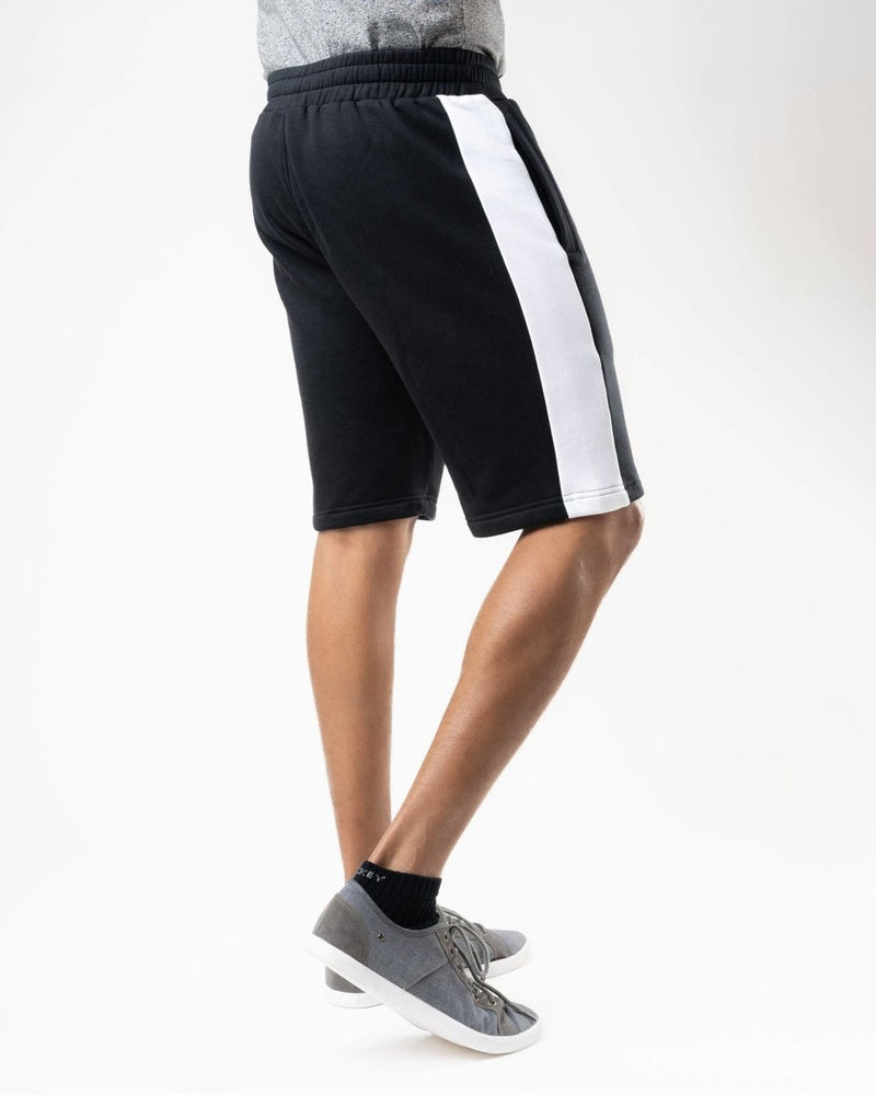 Buy Men's Black & White Organic Cotton Comfort Shorts | Shop Verified Sustainable Mens Shorts on Brown Living™