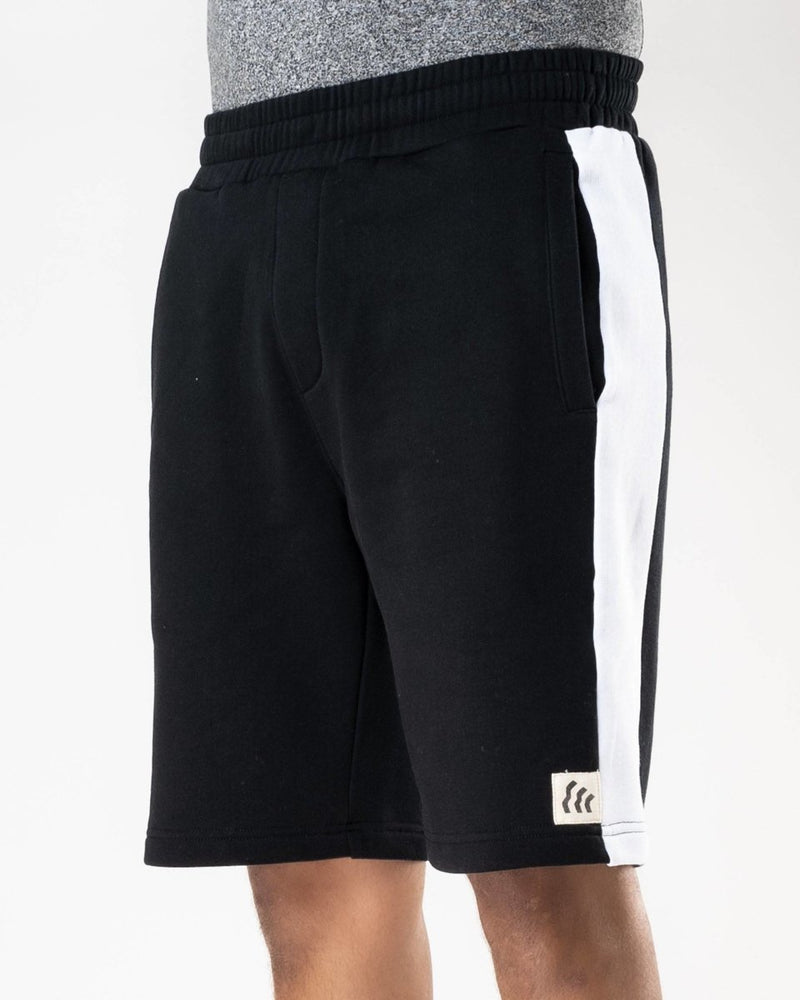 Buy Men's Black & White Organic Cotton Comfort Shorts | Shop Verified Sustainable Products on Brown Living