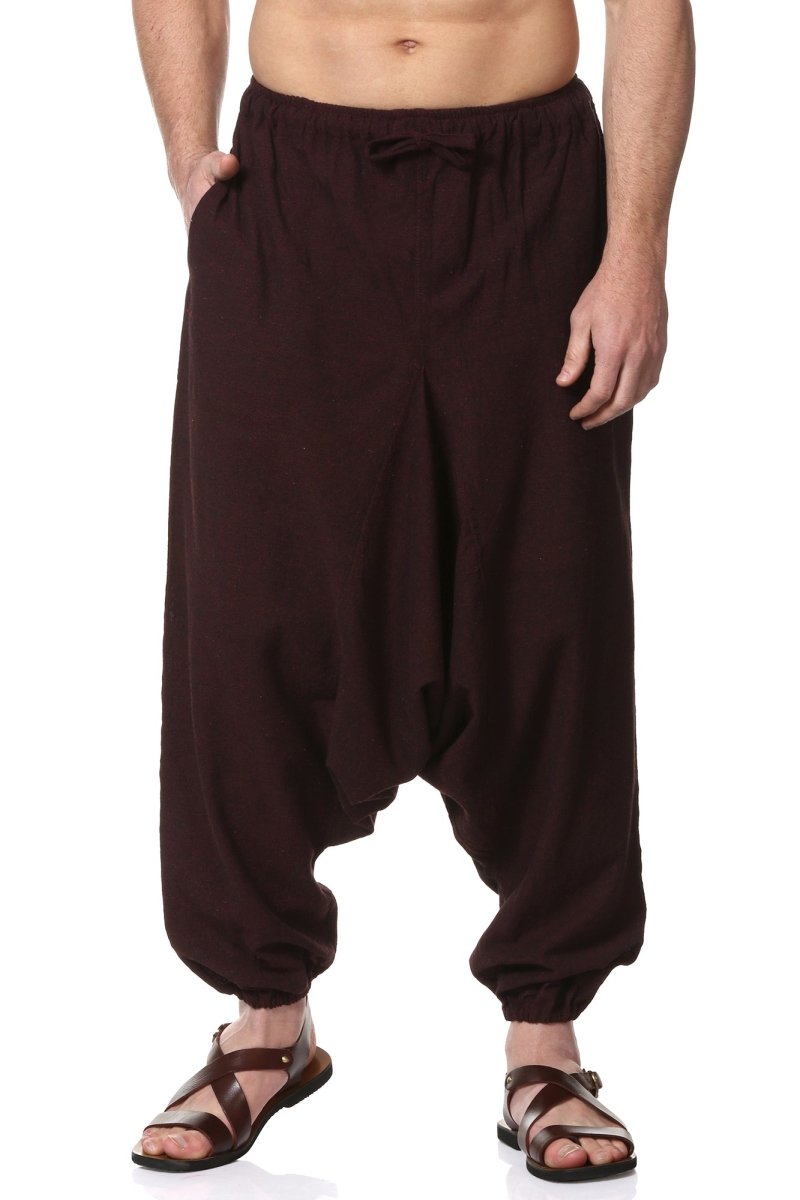 Men's Harem Pack of 2 | Black & Maroon | Fits Waist Sizes 28 to 36 Inches | Verified Sustainable by Brown Living™