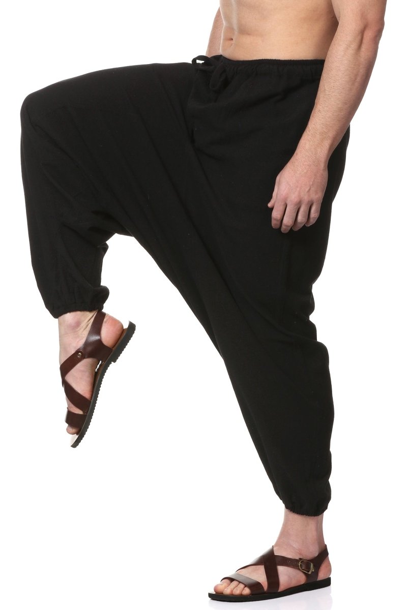 Buy Men's Combo Pack of 2 Harem Pants | Cream & Black | GSM-170 | Free Size | Shop Verified Sustainable Products on Brown Living