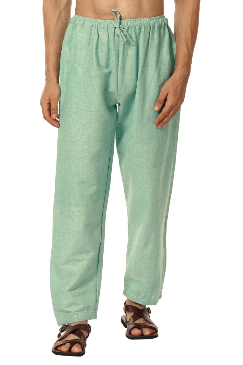 Buy Men's Combo Pack of 2 Lounge Pants | Blue and Green | GSM-170 | Free Size | Shop Verified Sustainable Products on Brown Living