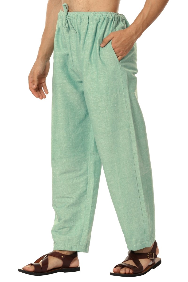 Men's Pyjama Pack of 2 | Blue and Sea Green | Fits Waist Sizes 28" to 36" | Verified Sustainable by Brown Living™