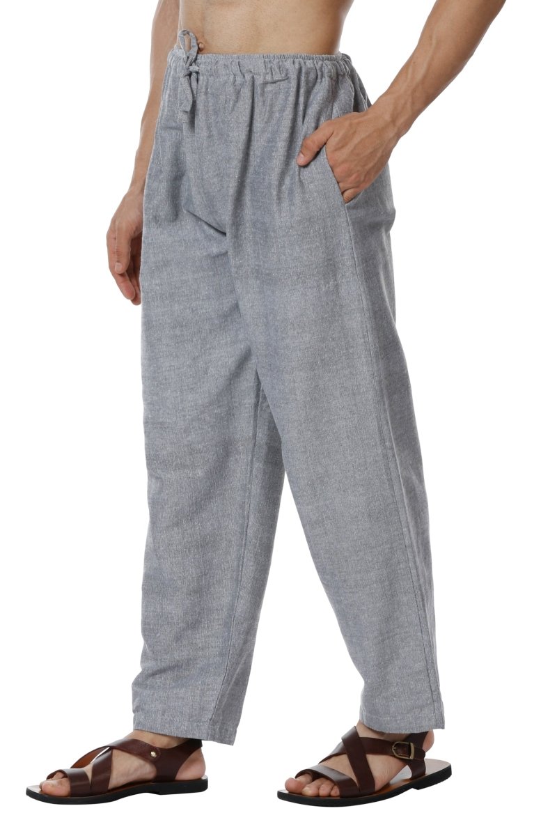 Buy Men's Pyjama Pack of 2 | Blue and Grey | Fits Waist Sizes 28" to 36" | Shop Verified Sustainable Mens Pyjama on Brown Living™