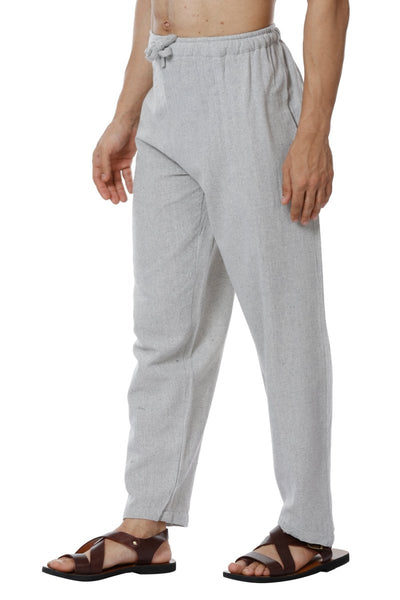 Men's Pyjama Pack of 2 | Blue and Melange Grey | Fits Waist Sizes 28" to 36" – Mens Pyjama on Brown Living™. SKU: BL24_AT31AT17. Img 8.
