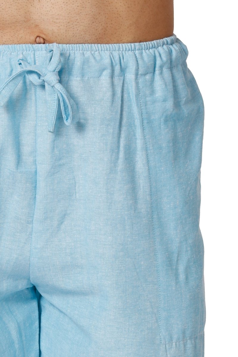 Buy Men's Pyjama Pack of 2 | Orange and Sky Blue | Fits Waist Sizes 28" to 36" | Shop Verified Sustainable Mens Pyjama on Brown Living™