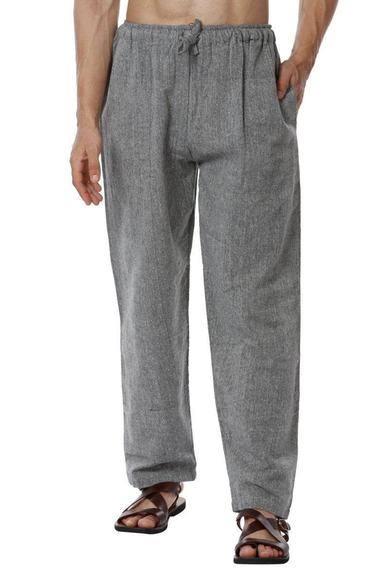 Buy Men's Combo Pack of 2 Lounge Pants | Cream & Grey | GSM-170 | Free Size | Shop Verified Sustainable Products on Brown Living