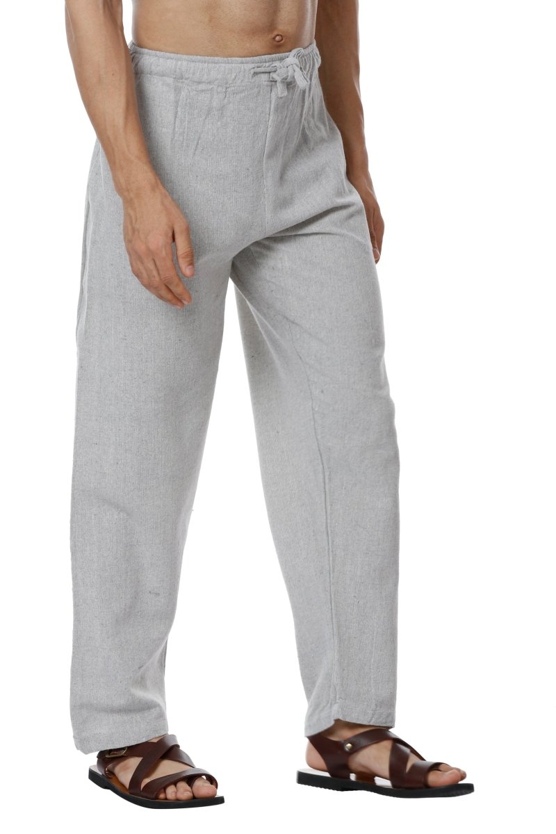 Men's Pyjama Pack of 2 | Grey & Melange Grey | Fits Waist Sizes 28" to 36" | Verified Sustainable by Brown Living™