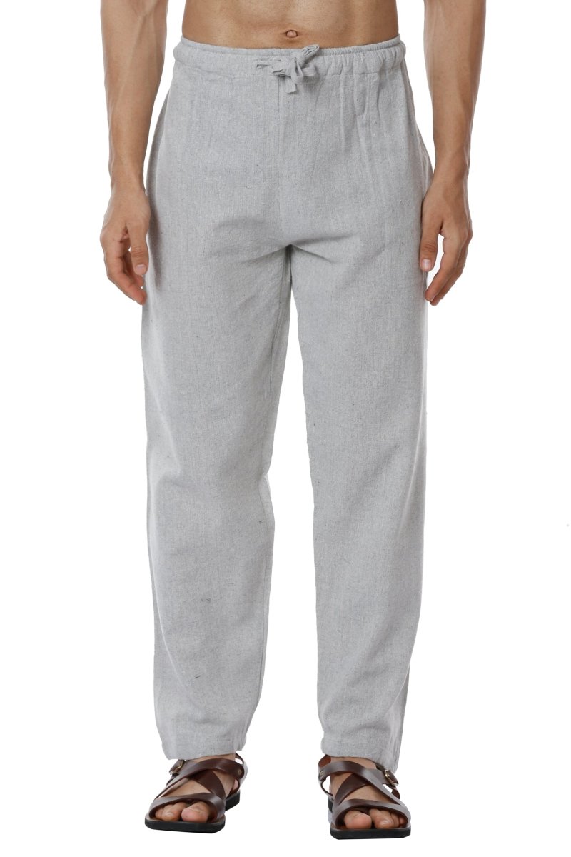 Men's Pyjama Pack of 2 | Grey & Melange Grey | Fits Waist Sizes 28" to 36" | Verified Sustainable by Brown Living™