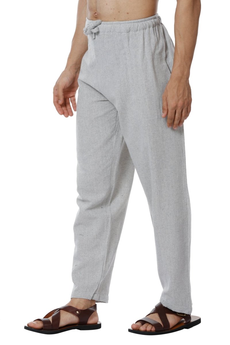 Buy Men's Combo Pack of 2 Lounge Pants | Orange and Melange Grey | GSM-170 | Free Size | Shop Verified Sustainable Products on Brown Living