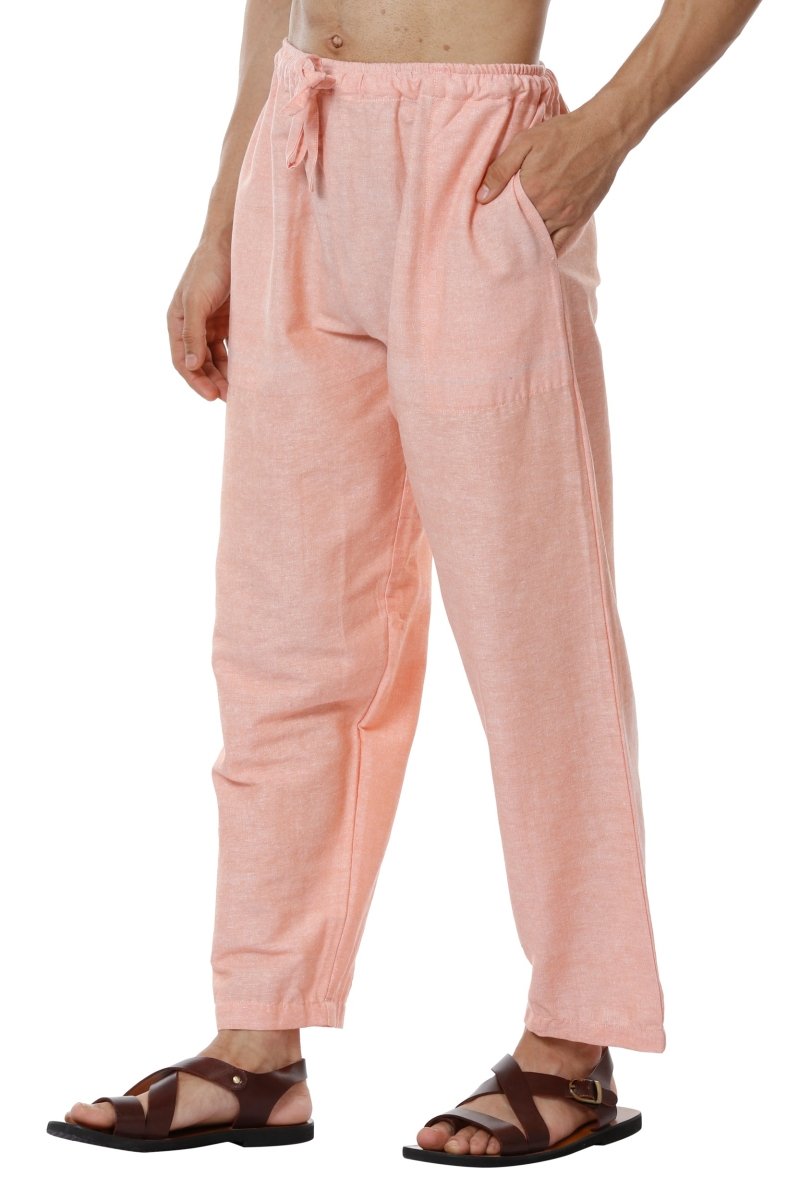 Buy Men's Combo Pack of 2 Lounge Pants | Orange and Melange Grey | GSM-170 | Free Size | Shop Verified Sustainable Products on Brown Living