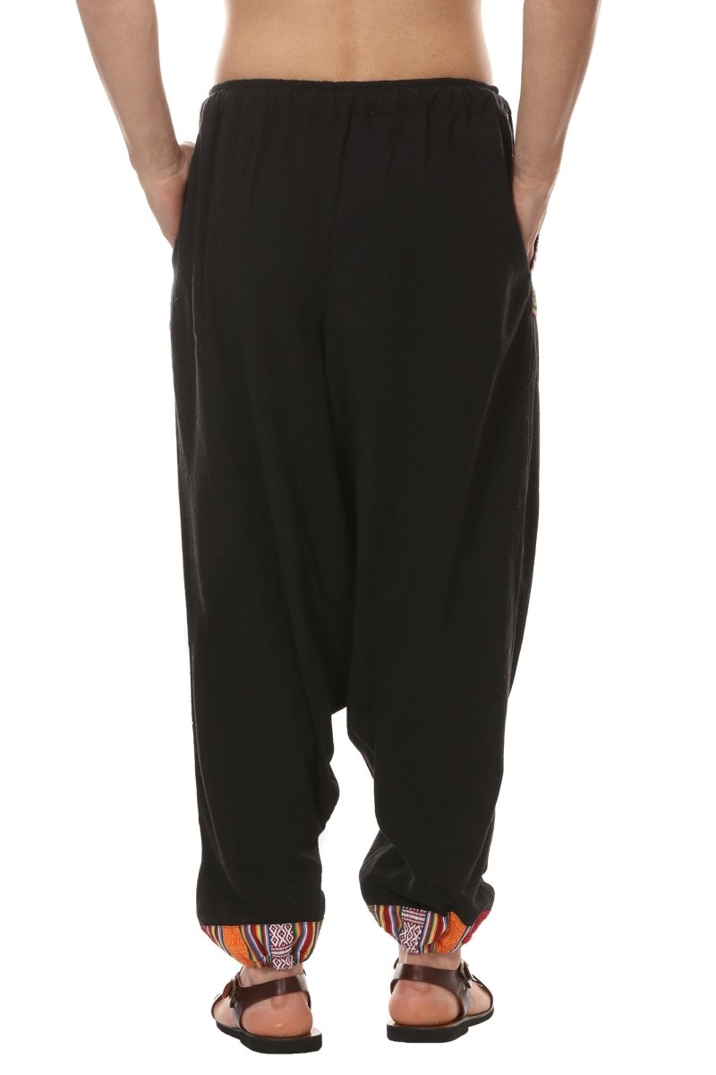 Buy Men's Designer Harem Pants | Black | GSM - 170 | Free Size | Shop Verified Sustainable Products on Brown Living